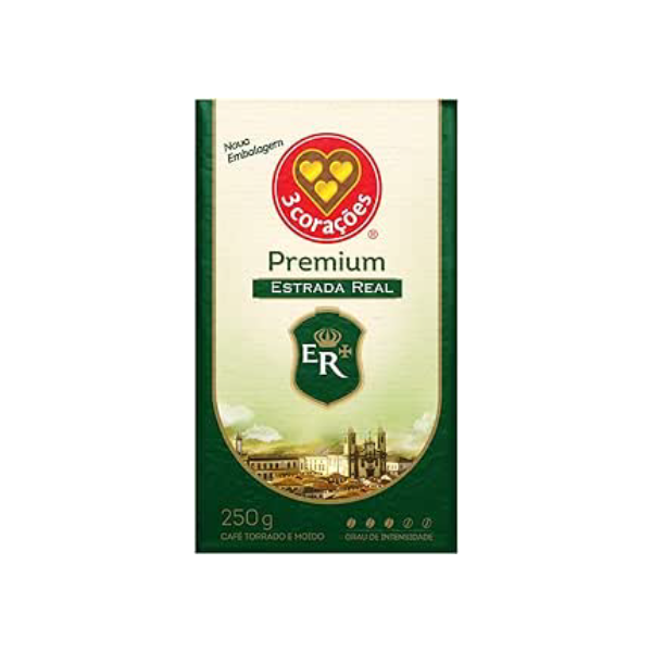 3 Corações Café Torrado E Moído Estrada Real Premium À Vácuo 250G