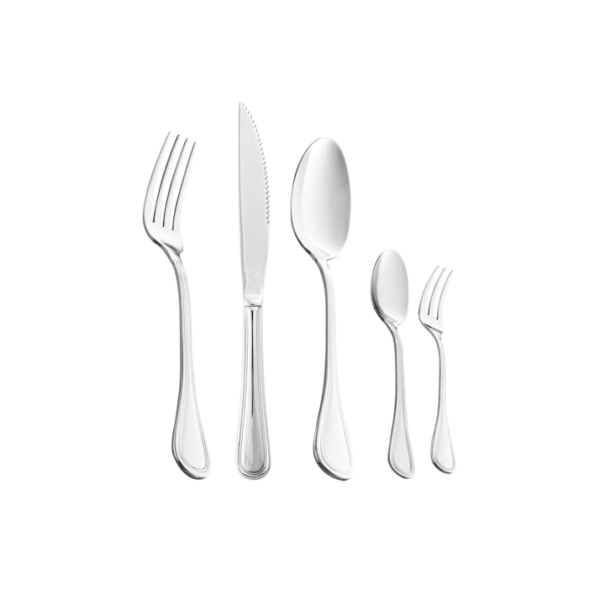 WOLFF - Faqueiro 30 Peças com Faca para Churrasco de Aço Inox Avalon - Serve 6 Pessoas - Jogos de Talheres - Mesa Posta - Utensílios de Cozinha, Enxoval, Casamento, Decoração