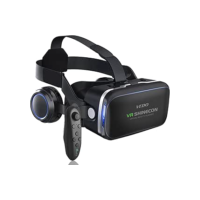 Oculos VR, Fone de Ouvido Virtual Reality 3D, Capacetes de Cabeça para TV, Filmes e Jogos de Vídeo Compatível Com Android, Suporte 4,7-6,53 Polegadas Com Controle Remoto