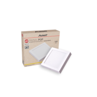 Kit 10 Painel Led Pop Sob. Quadrado 18w 5un 3000k e 5un 6500K