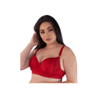 Sutiã Plus Size Bojão Soutien Reforçado Alça Sustentação Rendão