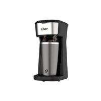 Oster Cafeteira 2Day Inox 2 em 1 com Copo Térmico, 220V, Preto/Inox, 600W, OCAF200