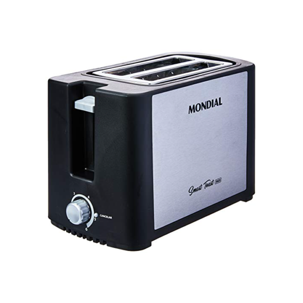 Tostador de Pães Smart Toast, Mondial, Preto/Inox, 800W, 110V - T-13