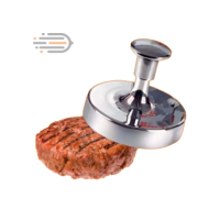 Modelador Hambúrguer 12cm Alumínio | Forma Prensa Gourmet Caseiro Fácil Limpar Durável