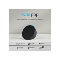 Echo Pop (Geração mais recente) | Smart speaker compacto com som envolvente e Alexa | Cor Preta