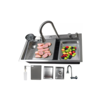 Cuba Gourmet Cozinha Premium Torneira Cascata Lavador Copos Completa Aço Inox 304 Stillus Home