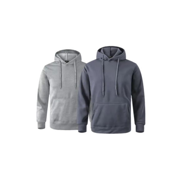 Kit 2 Moletom Canguru Sem Estampa Blusa De Frio Com Bolso e Capuz 100% Algodão