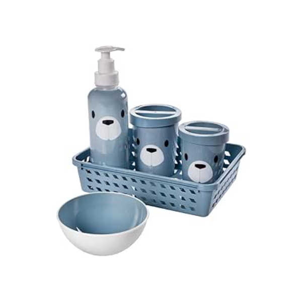 Kit Higiene Bebê Decorado Menino 5 Peças Plasútil