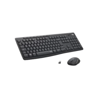 Combo Teclado e Mouse sem fio Logitech MK295 com Digitação e Clique Silencioso, Teclas de Mídia de Fácil Acesso, Conexão USB, Pilhas Inclusas e Layout ABNT2