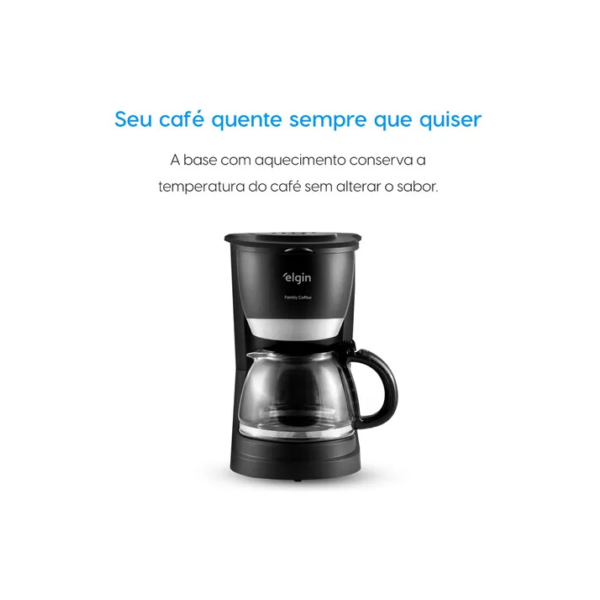 Cafeteira Elétrica 30 Xícaras Elgin Family Coffee Preta