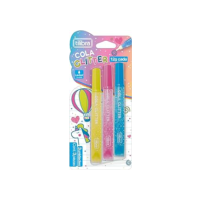 Tilibra - Cola Glitter 12ml, Colorida, 3 Unidades