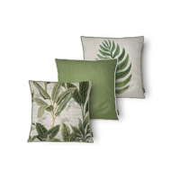 Kit Com 3 Capas Para Almofadas Botânica Verde Belchior Uniq
