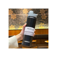 Garrafa de Água Térmica em Aço Inoxidável 750ml com Sistema Antivazamento e Alça em Inox (Preto)