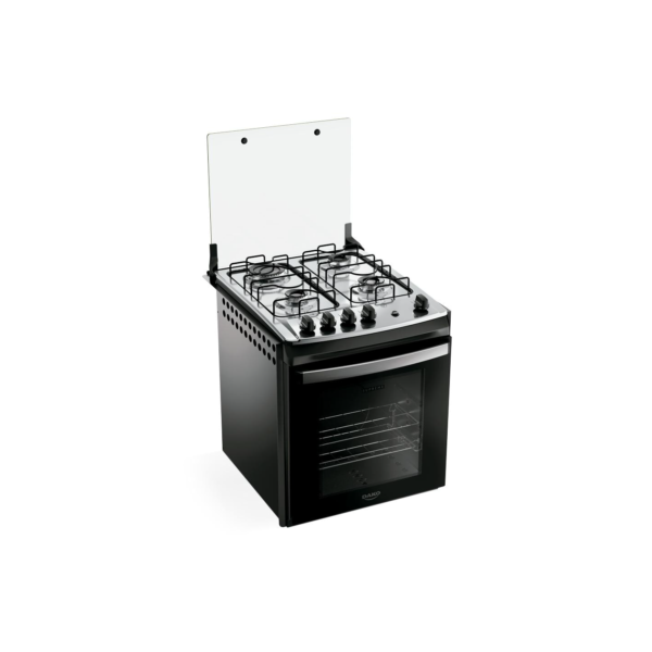 Fogão 4 Bocas Embutir Dako Supreme Mesa de Inox Preto Bivolt