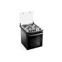 Fogão 4 Bocas Embutir Dako Supreme Mesa de Inox Preto Bivolt