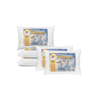 Kit 4 Travesseiro Pluma de Ganso Confortavel e Macio Antiacaro 70x50cm
