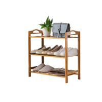 Clink Sapateira de Entrada Madeira Tripla Bambu Organizador Tenis Cor:Marfim