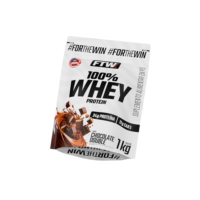 FTW 100% Whey Protein com Proteína Concentrada WPC, para Atletas com Alto Valor Biológico, Suplemento Pós-Treino Sem Glúten - Refil 1kg (Chocolate Double)