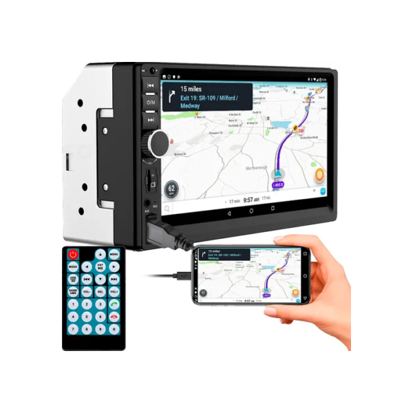 Central Multimídia First Option 7810h Com Espelhamento E Bluetooth Cor Preto