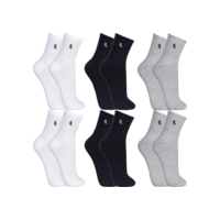 Kit 6 Pares Meias Lupo Cano Médio Alto Longo Masculino Feminina Algodão Original