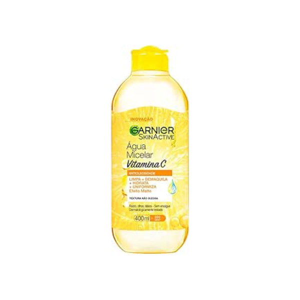 Garnier Água Micelar Antioleosidade Vitamina C, Limpa, Demaquila, HIdrata e Suaviza, 400ml