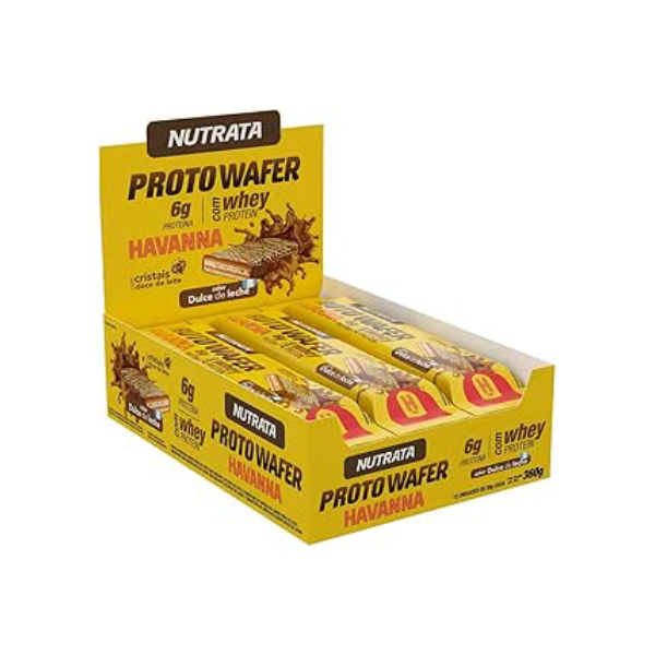 Nutrata Proto Wafer - 12 Unidades De 30G Doce De Leite Havanna -