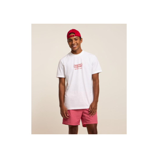 Camiseta Comfort em Algodão com Estampa Presente Misterioso Branco