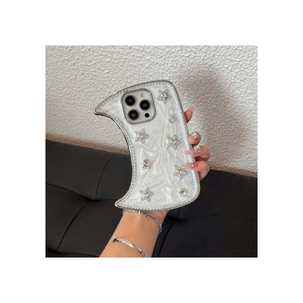 Bonito Luxo 3D Strass Estrela Bolsa Caso De Telefone Para iPhone 16ProMax 15ProMax 14ProMax 11 12 13PROMAX Criativo À Prova De Choque Resina Epóxi Capa Macia