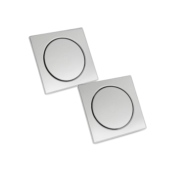 Ralos Click Inteligente Kit 2 Pop Up Aço Inox Banheiros Lavabos Casa 10x10 Click