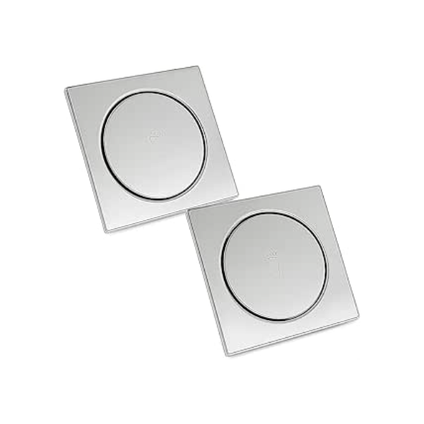 Ralos Click Inteligente Kit 2 Pop Up Aço Inox Banheiros Lavabos Casa 10x10 Click