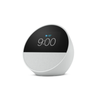 Echo Spot com Alexa (Geração mais recente) | Despertador inteligente com som vibrante | Cor Branca