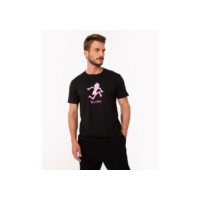 camiseta de algodão manga curta rick and morty preto