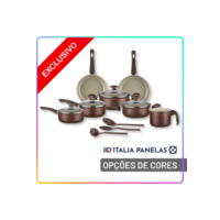 Jogo de Panelas Antiaderente 10 Peças com Utensílios e Frigideiras para Cozinha Completa