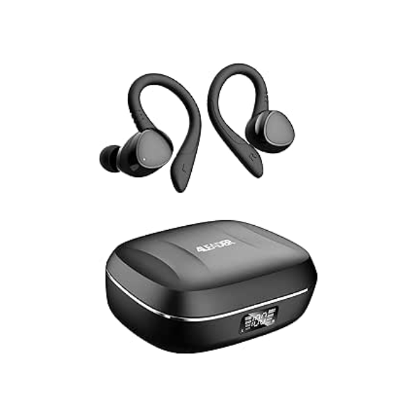 Fone de Ouvido Bluetooth com Microfone e Cancelamento de Ruído Ativo - 4Leader, à Prova D'água e com até 20 Horas de Reprodução - Melhor Escolha para Esportes e Atividades ao Ar Livre - Preto
