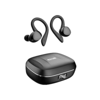 Fone de Ouvido Bluetooth com Microfone e Cancelamento de Ruído Ativo - 4Leader, à Prova D'água e com até 20 Horas de Reprodução - Melhor Escolha para Esportes e Atividades ao Ar Livre - Preto
