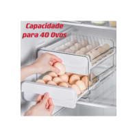Porta Ovos de 2 andares ou 3 andares Bandeja Dispenser Rolante Organizadora Capacidade para  40 Ovos