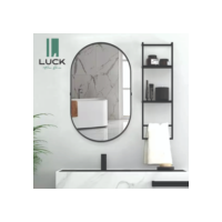 Espelho Decorativo Adnet Oval + Acessório Para Instalação