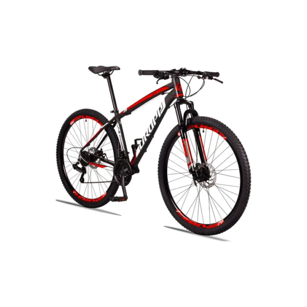 Bicicleta Aro 29 Dropp Z3 Câmbio Shimano 21 Vel Freio Discos Cor Preto/Vermelho Tamanho do quadro 17
