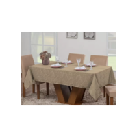 Toalha de mesa jacquard retangular 6 lugares jacard