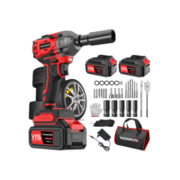 Chave de Impacto Com Led 520 N·m 21V Brushless Chave Torque 2 Bateria
