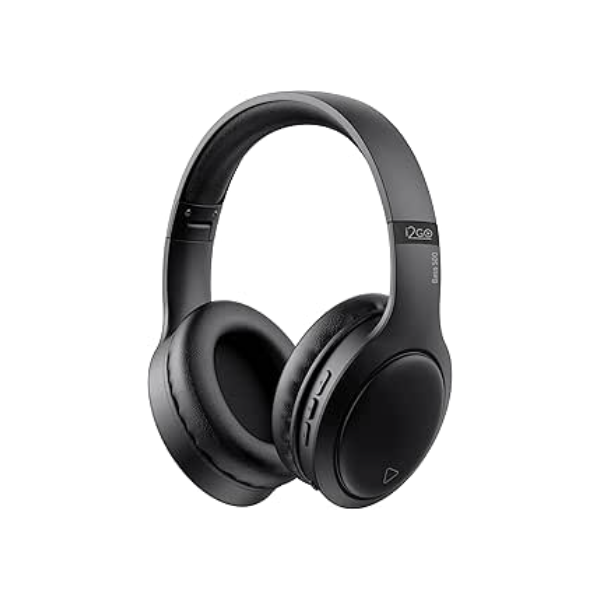 I2GO, Headphone Bass 500, Bluetooth, Microfone Integrado, Controle Multimídia, Até 30h de bateria, Entrada cabo auxiliar P2 (incluso), Dobrável, Preto, i2GO PRO