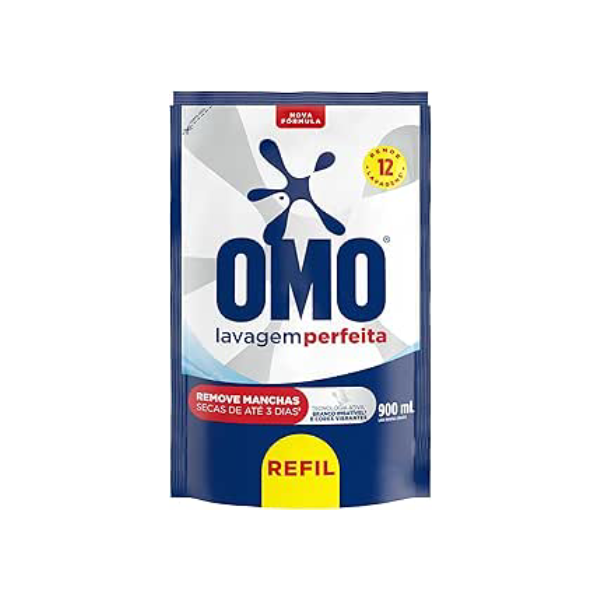 OMO Sabão Líquido Refil Omo Lavagem Perfeita Refil 900Ml