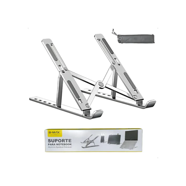 Suporte De Alumínio Bmg-39 Para Notebook E Macbook Ajustável 11'' A 17'' Pol Mesa