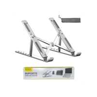 Suporte De Alumínio Bmg-39 Para Notebook E Macbook Ajustável 11'' A 17'' Pol Mesa