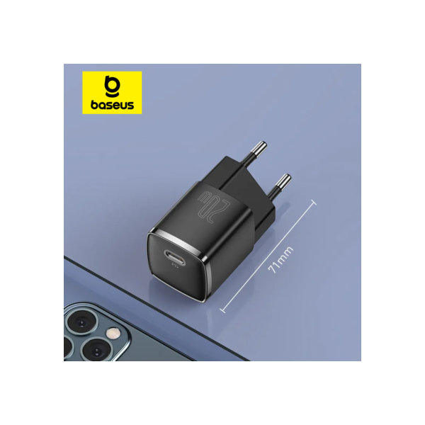 Baseus-Carregador Portátil USB C, Tipo C, Suporte PD, Carregamento Rápido para iPhone 15, 14, 13, 12, 11 Pro Max, 8 Plus, 20W, Carregador Rápido