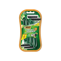 BIC Aparelho De Barbear Comfort 3 Advance Pele Sensível Verde C/ Fita Lubrificante 9298501 Embalagem Leve 4 Pague 3