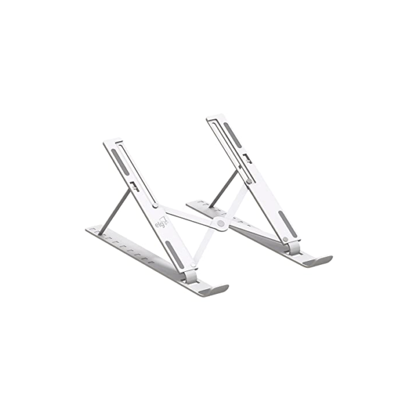 Suporte de Mesa Portátil para Notebook/Laptop de 10" a 17,3", 10 Níveis de Regulagem, Dobrável, Inclui Bolsa de Transporte, Branco, NTB8520W, ELG