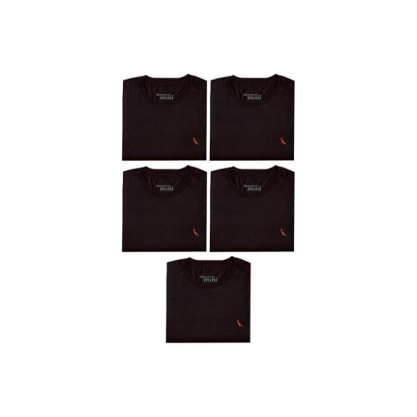 Kit 5 Camisetas Brasa Pica Pau Bordado Reserva Mini - Preto