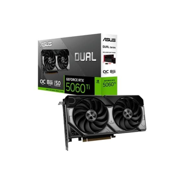 Placa de Vídeo ASUS RTX 5060 TI DUAL O8G NVIDIA GeForce, 8GB, GDDR7, DLSS, Ray Tracing - 90YV0MP2-M0NA00