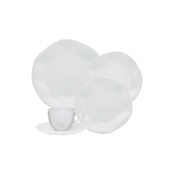 Jogo De Jantar Branco Ryo White 20 Peças Oxford Porcelanas